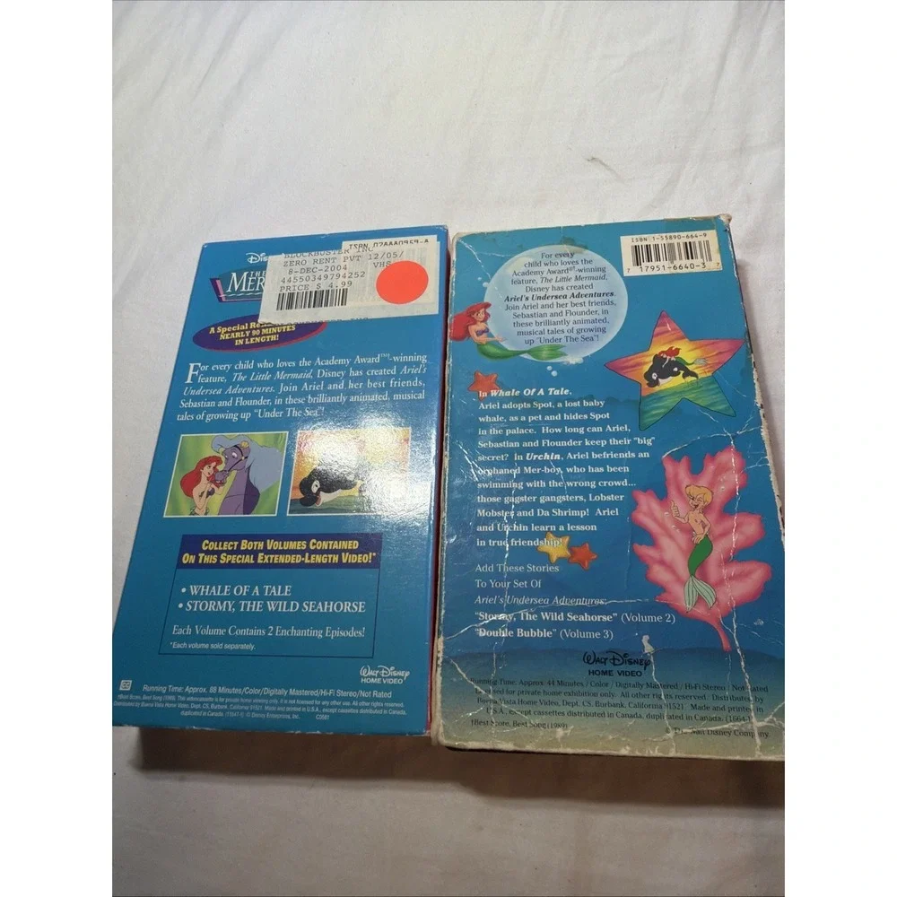 Disneys Little Mermaid Ariels Undersea Adventures Whale of Tale VHS 1993 Disney